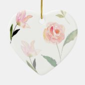 hallo mooie Waterverf Floral Keramisch Ornament (Achterkant)