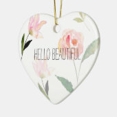 hallo mooie Waterverf Floral Keramisch Ornament (Links)
