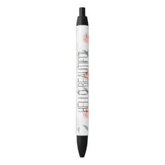 hallo mooie Waterverf Floral Zwarte Inkt Pen