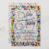 Hallo Mozaïek Kleurrijk & Leuk Kaart (Voorkant / Achterkant)