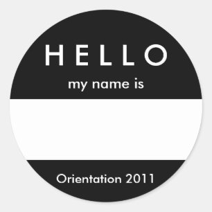 hallo Naam Markering sticker Kleur en bericht aanp