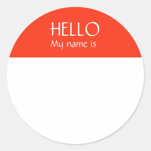 Hallo naam sticker Badge Mijn naam is (Voorkant)