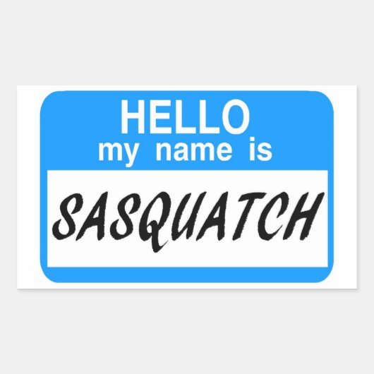 hallo Naam Tag Sasquatch (Voorkant)