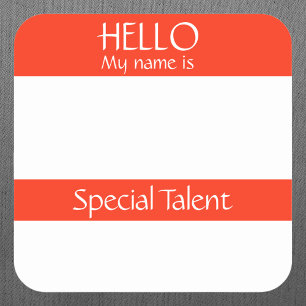 Hallo naam tag sticker badge grappig feestje