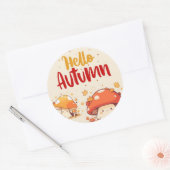 hallo najaar ronde sticker (Envelop)