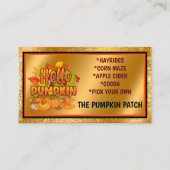 hallo najaar tekst en kleur aanpassen visitekaartje (Voorkant)