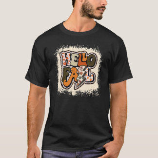Hallo najaar vibes Retro Groovy T-shirt