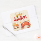 hallo najaar vierkante sticker (Envelop)