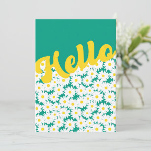 Hallo Negatieve ruimte Daisies Bedankkaart
