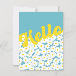 Hallo Negatieve ruimte Daisies Briefkaart