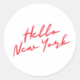 hallo New York Ronde Sticker