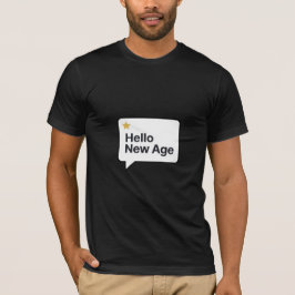 Hallo Nieuw-Tijdperk Eenvoudige Verjaardag T-shirt