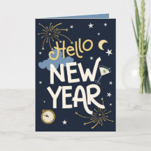 Hallo Nieuwjaar - Middernacht Feestelijk Nieuwjaar