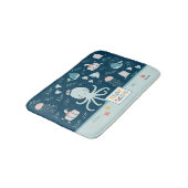 hallo Ocean Octopus Nautical Blue Kind Bathroom Badmat (Gekanteld)