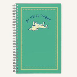 hallo "Oh! There" Yellow Lab Puppy Green Custom Notitieboek