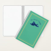 hallo "Oh! There" Zwart Lab Puppy Groen Custom Notitieboek (Binnen)