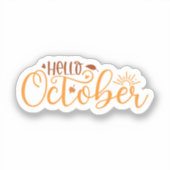 hallo oktober sticker (Voorkant)