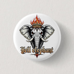 Hallo Olifant Ronde Button 3,2 Cm