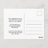 Hallo Ontmoet de buren | Eenvoudige welkomstpostca Briefkaart (Achterkant)