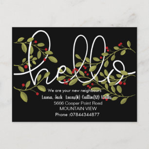 Hallo Ontmoet de buren in de winterherfst Briefkaart