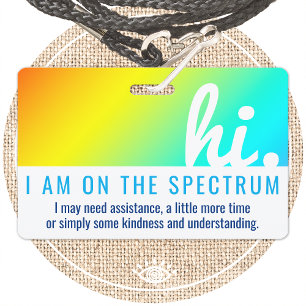hallo OP HET AUTISMESPECTRUM medische id pvc badge