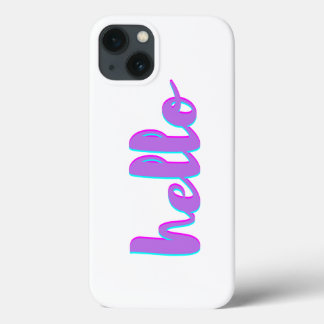Hallo Paarse Witte Moderne iPhone Case