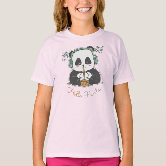 hallo panda t-shirt (Voorkant)
