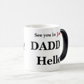 hallo Papa Zwangerschap Koffie-Mok onthullen Magische Mok (Voorkant rechts)