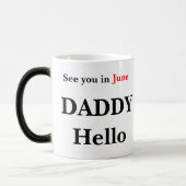 hallo Papa Zwangerschap Koffie-Mok onthullen Magische Mok (Links)