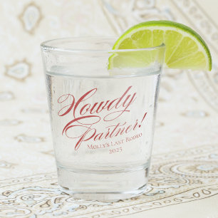 Hallo Partner Western Bachelorette Shot Glas