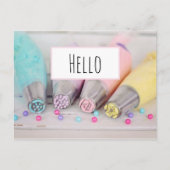 Hallo Pastel Cake Decorating Tools Briefkaart (Voorkant)