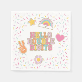 Hallo Patch Preppy Dubbele cijfers 10e verjaardag Servet