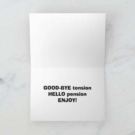 HALLO PENSIOEN=AFSCHEID-PENSIOEN KAART (Binnen)