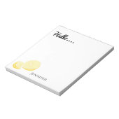 hallo, persoonlijke Lemon Notitieblok (Gedraaid)