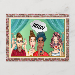 HALLO PLEZIER! Briefkaart
