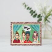 HALLO PLEZIER! Briefkaart (Staand voorkant)