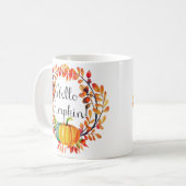 hallo "Pompoen!" Autumn Wreath Coffee Mok (Voorkant links)