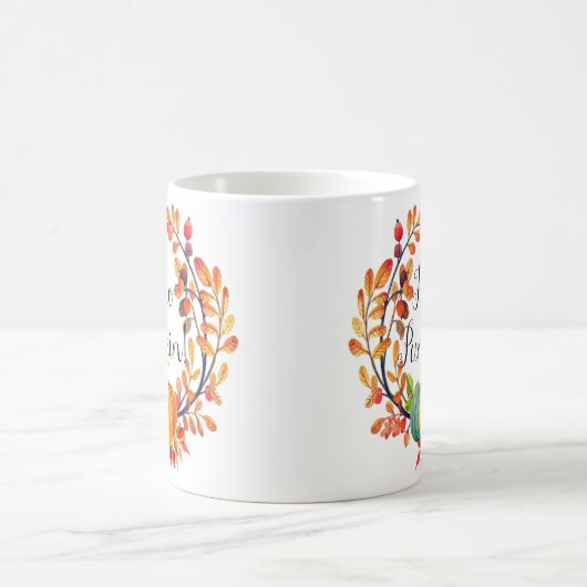 hallo "Pompoen!" Autumn Wreath Coffee Mok (Center)