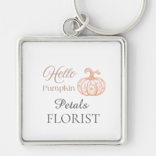 Hallo Pompoen Halloween Bloemist Bedrijfsidentitei Sleutelhanger