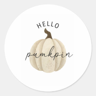 Hallo Pompoen - Herfst, autumn Ronde Sticker