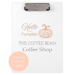 Hallo Pompoen Herfst Branding voor Boetiek Winkel Klembord
