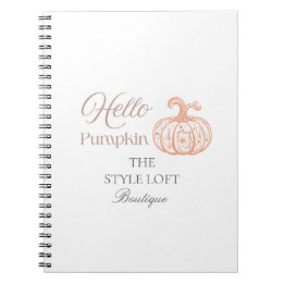 Hallo Pompoen Herfst Branding voor Boetiek Winkel Notitieboek