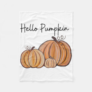 Hallo Pompoen Herfst Halloween Graphic Fleece Deken