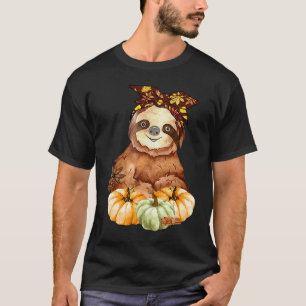 Hallo Pompoen Schattig Baby Luiaard Herfst  Herfst T-shirt