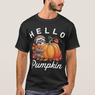 Hallo Pompoen - Schattige Herfst Luiaard Herfstbla T-shirt