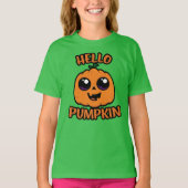 Hallo Pompoen Schattigee Halloween Jack-O-Lantern T-shirt (Voorkant)