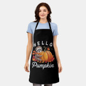 Hallo Pompoen - Schattigee Herfst Luiaard Herfstbl Schort (Gedragen)