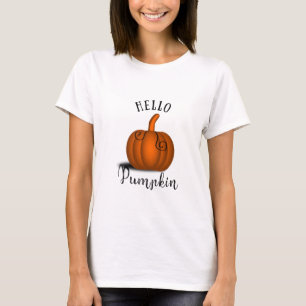 Hallo pompoen waterverf grappige herfst herfst t-shirt