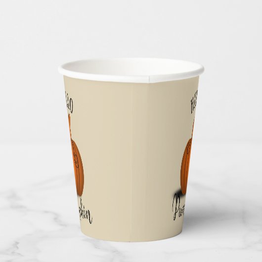 Hallo Pompoen waterverf herfst herfst Papieren Bekers (Rechts)