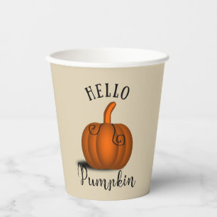 Hallo Pompoen waterverf herfst herfst Papieren Bekers